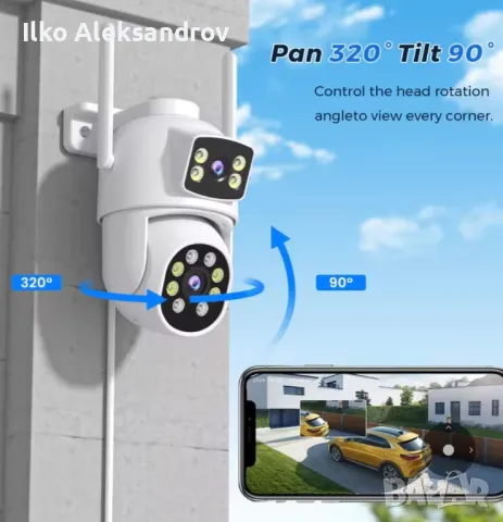 Двойна 10МР водоустойчива камера, снимка 3 - IP камери - 48660250