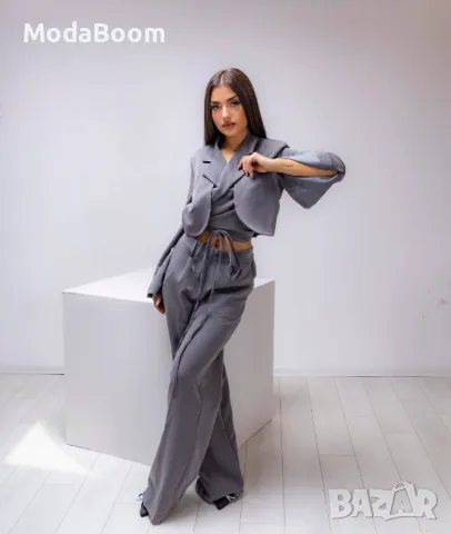 Сив дамски комплект от две части , снимка 6 - Комплекти - 48067280