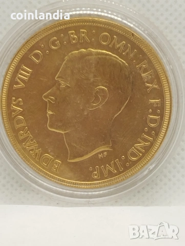позлатена Английска монета , снимка 2 - Нумизматика и бонистика - 53291157