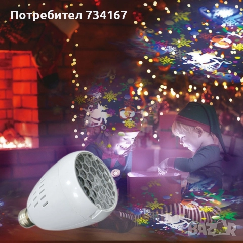 Коледна LED прожекционна лампа XL-725 Коледни Мотиви/1 режим на светене/ мощност: 4W, снимка 12 - Лед осветление - 51882091