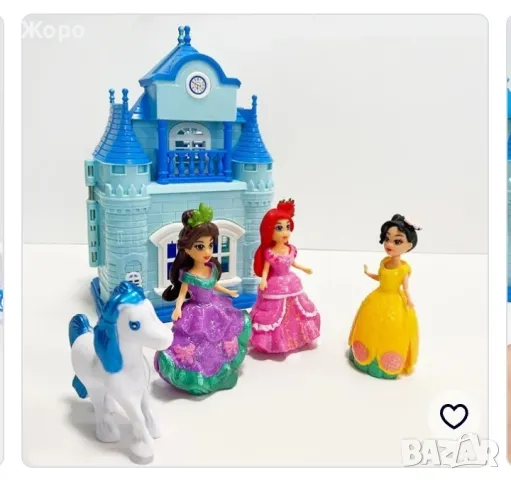 ЗАМЪКЪТ НА ПРИНЦЕСА ЕЛЗА ОТ ЛЕДЕНОТО ЦАРСТВО С КАЛЯСКАТА С ЗВУК И СВЕТЛИНА 133487, снимка 8 - Кукли - 47589727
