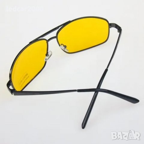Очила с нощно шофиране с метална рамка+ Подарък калъфче , снимка 3 - Слънчеви и диоптрични очила - 39646462