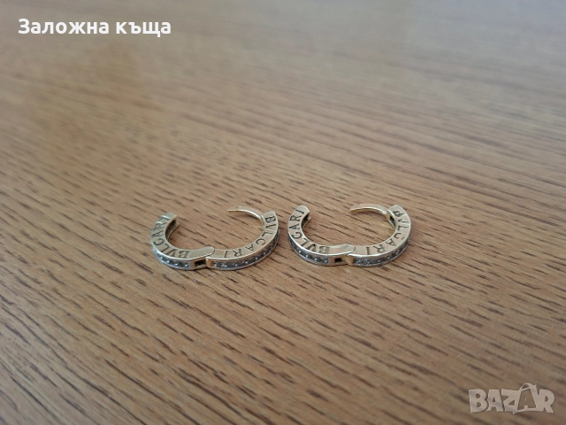 Дамски златни обеци "BVLGARI" - 4,30 гр. / 585 / 14К, снимка 11 - Обеци - 52632046