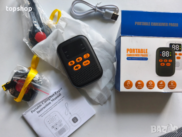 Чисто нова система за повикване с 2 паник бутона нова, часовник и верижка за врата 