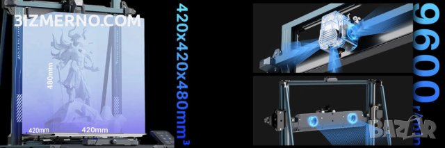 (НОВ) 3D Принтер FDM Elegoo Neptune 4 MAX 420x420x480mm Klipper, снимка 3 - Принтери, копири, скенери - 42779123