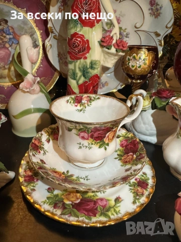 Royal Albert England Circa 1962 “Old country ” - великолепен троен сет Код P2244, снимка 8 - Колекции - 54238330