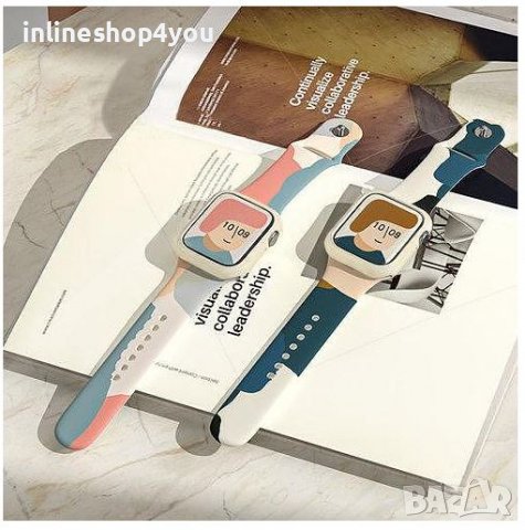 Разноцветна Камо Каишка 44/45mm за Apple Watch 8 | Ultra | 7 | 6 | SE | 5 | 4, снимка 8 - Аксесоари за Apple - 38376943