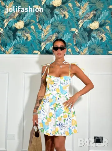 Дълги рокли с лимони, снимка 3 - Рокли - 46404051