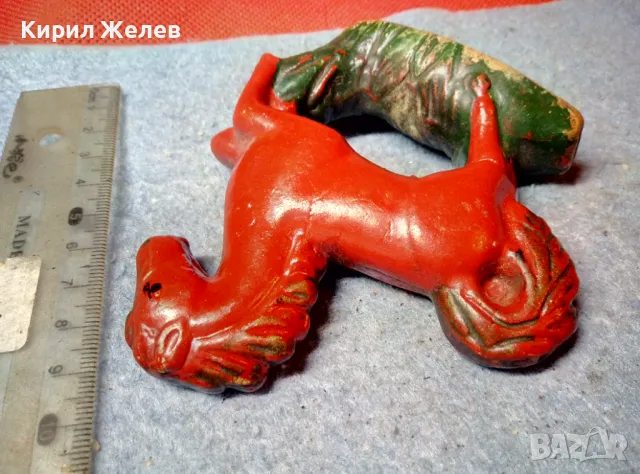 СТАРО ГЛИНЕНО КОНЧЕ ВИХРОГОНЧЕ ФИГУРКА ДЕТСКА ИГРАЧНА АРТ КЕРАМИКА РЪЧНО ОЦВЕТЕНА и ИЗРАБОТЕНА 47554, снимка 7 - Колекции - 47686433