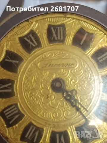 позлатен мъжки часовник Lucerne , снимка 2 - Мъжки - 52968241