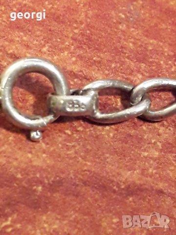 Немска сребърна гривна с талисмани, снимка 8 - Колекции - 31247549