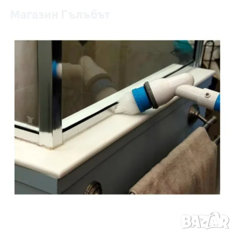 Електрическа четка за почистване на баня Spin scrubber/ Четката работи с акумулаторна батерия., снимка 5 - Мопове, кофи, четки и метли - 56216458