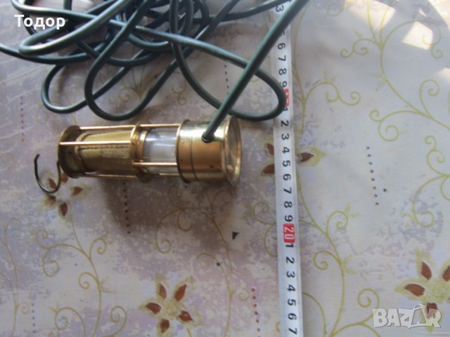 Страхотна бронзова лампа фенер , снимка 2 - Настолни лампи - 32069414