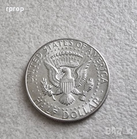 Оригинална монета. САЩ. Сребро. Половин Американски долар .1966 год. С образът на Кенеди., снимка 5 - Нумизматика и бонистика - 39774777