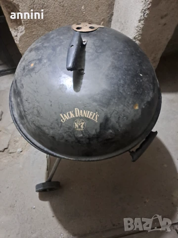 кръгъл грил със капак  голям