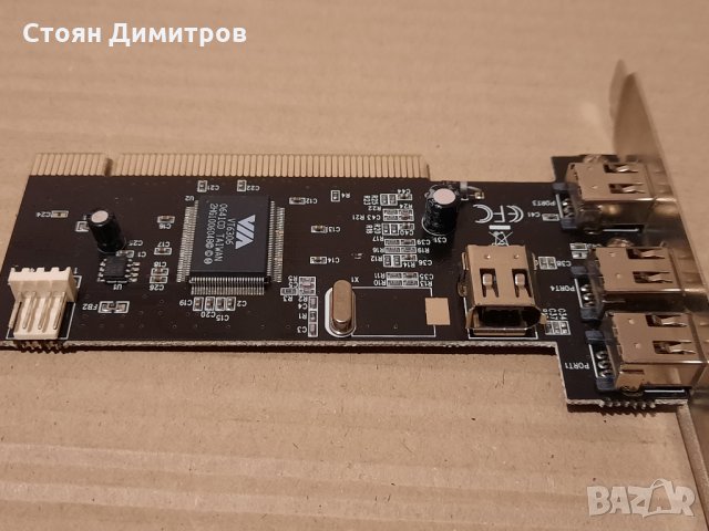 Контролер IEEE1394 3+1port PCI, снимка 3 - Кабели и адаптери - 35289527