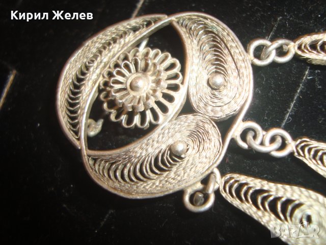 РЕТРО ФИЛИГРАННА СРЕБЪРНА БРОШКА с ГРАНУЛАЦИЯ МАЙСТОРСКА ЮВЕЛИРНА РАБОТА СРЕБРО 950 ПРОБА 5090, снимка 8 - Антикварни и старинни предмети - 30330459