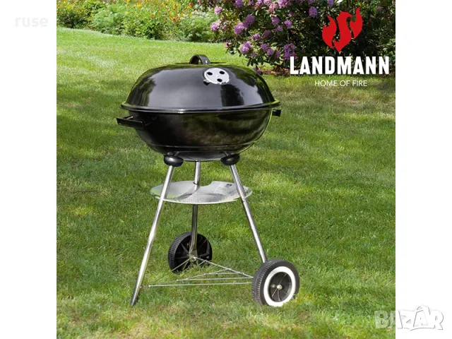 НОВИ! Барбекю с капак LANDMANN за дървени въглища 44х50хH70см, снимка 6 - Барбекюта - 48778261