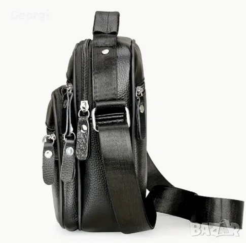  Мъжка компактна и малка чантичка с дръжка за през рамо (естествена кожа), снимка 13 - Чанти - 49305880