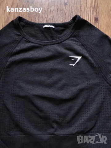 Gymshark Vital Crop Top - дамска фитнес блуза КАТО НОВА ХС, снимка 3 - Блузи с дълъг ръкав и пуловери - 53890286
