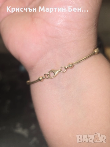 Златна гривна проба 585/14к 7,11гр. , снимка 4 - Гривни - 52074358