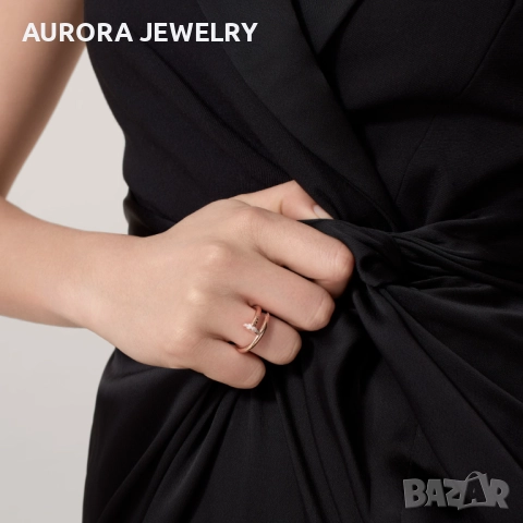 CARTIER Nail Juste un Clou Classic Rose Gold Diamonds Пръстен Пирон, снимка 9 - Пръстени - 52888495