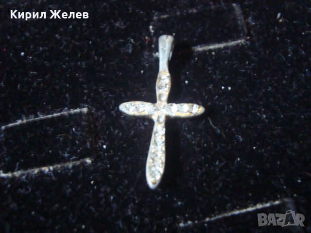 СТАРО КРАСИВО КРЪСТЧЕ с ЦИРКОНИ 20961, снимка 4 - Колиета, медальони, синджири - 32101895