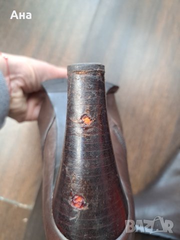 Дамски кафяви кожени ботуши, снимка 5 - Дамски ботуши - 38514463