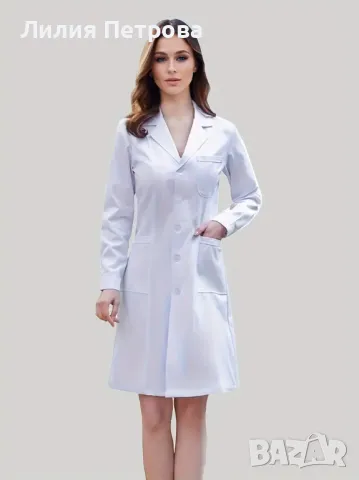 Дамска медицинска престилка с дълъг ръкав, снимка 1