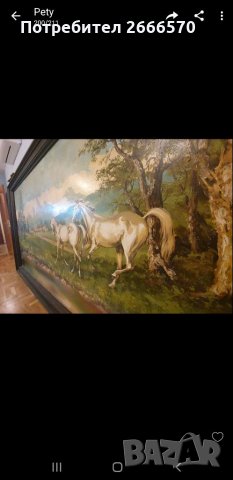 Стара огромна 3 метрова картина маслени бои с подпис, снимка 14 - Антикварни и старинни предмети - 35041708
