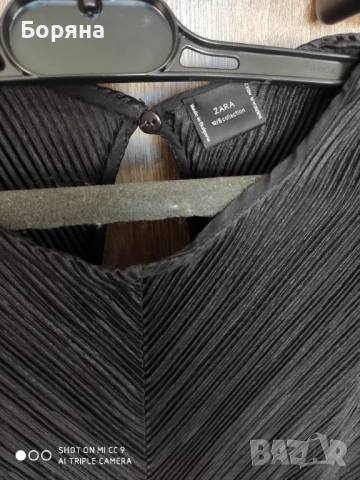 ZARA дълга черна рокля солей, снимка 10 - Рокли - 51285415