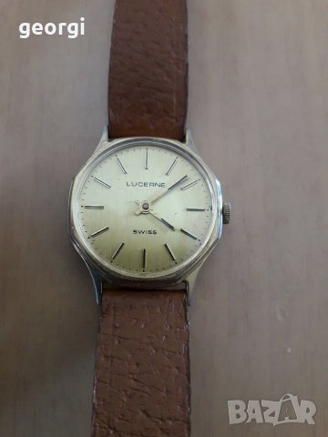 Швейцарски мъжки механичен часовник Lucerne , снимка 2 - Мъжки - 29632720