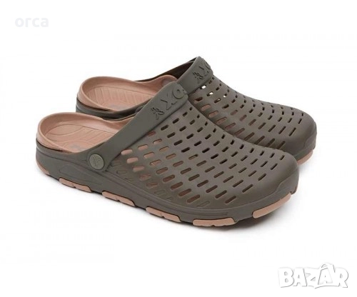 Чехли Fox Khaki Clogs удобни къмпинг обувки за риболов и излет