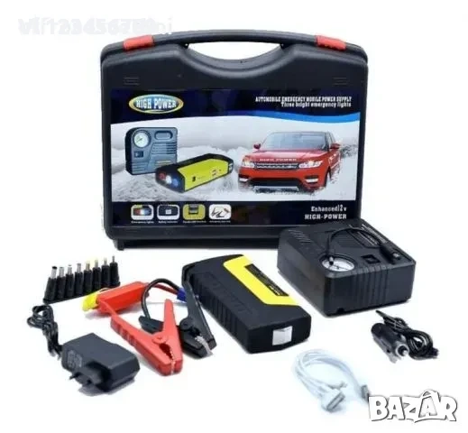 Джъмп стартер за кола/комплект стартерно устройство и компресор