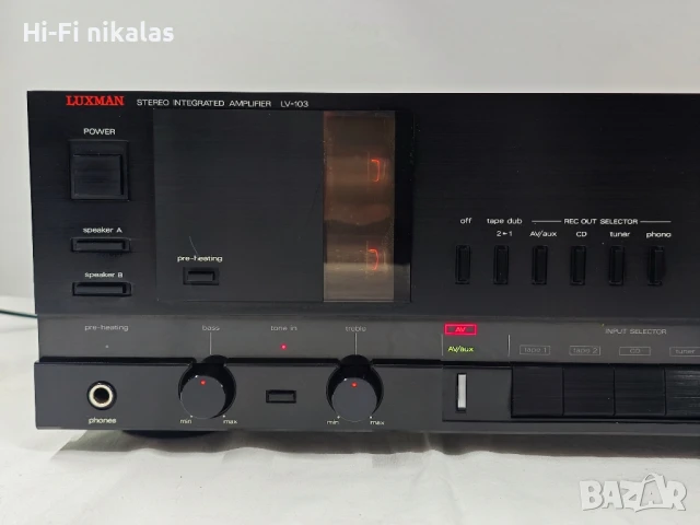 хибриден лампов стерео усилвател Hi-Fi LUXMAN LV-103, снимка 2 - Ресийвъри, усилватели, смесителни пултове - 51048422