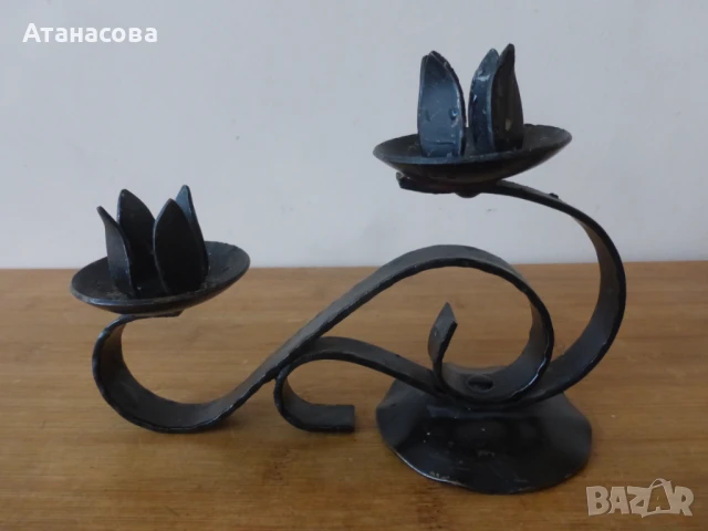 Свещник ковано желязо СБХ 4, снимка 2 - Декорация за дома - 50969312
