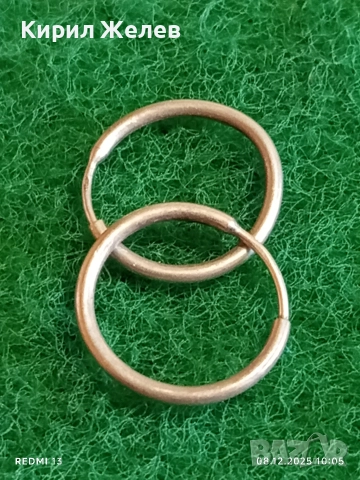 Сребърни обеци тип халка много красиви перфектно състояние 24665, снимка 2 - Обеци - 52686199