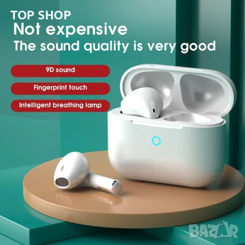 Bluetooth безжични слушалки, KINSI, IPX7, ENC, сензорно управление, дишаща светлина, 9D звукови ефек, снимка 2 - Bluetooth слушалки - 48500990