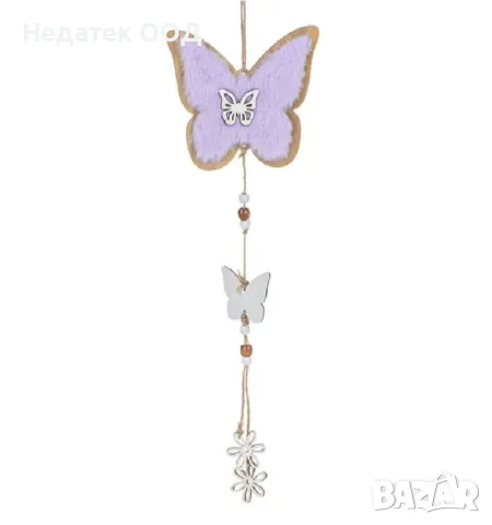 Великденска висяща дървена декоративна украса, 15x51 см