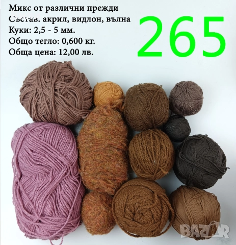 Евтини прежди в малки количества - нови и остатъци , снимка 8 - Други - 52042481