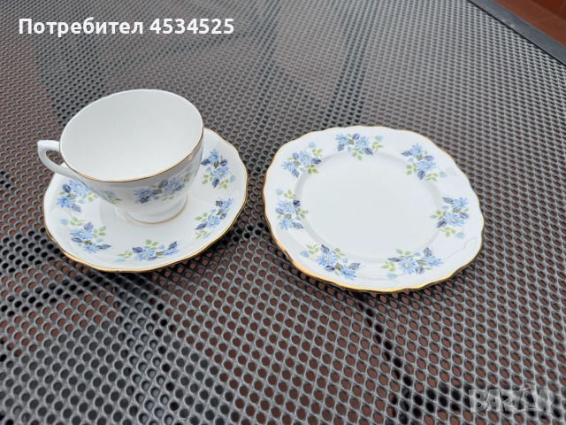 🫖 Луксозен английски порцеланов сервиз Royal Vale – Fine Bone China(около 1950 г)🫖, снимка 3 - Антикварни и старинни предмети - 52639229