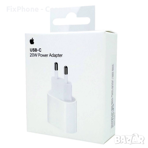 Оригинално Зарядно устройство адаптер Apple 20W USB-C, MHJE3ZM/A в кутия, 220V, Бял 