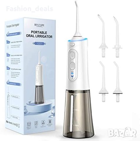 Нов Безкабелен Орален Ирригатор - 360° Въртене, IPX7, Голям Капацитет