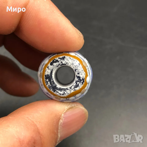 ФЪН ШУЙ 	РИСУВАНО СТЪКЛО СТАРА МЪНИСТА ТАЛИСМАН ПРОТИВ УРОКИ АМУЛЕТ ДЗИ МЪНИСТА, снимка 4 - Антикварни и старинни предмети - 44666212