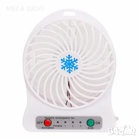 Преносим мини вентилатор за дом или офис, с USB Зареждане, снимка 4 - Вентилатори - 50390140