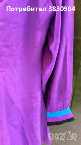 Блуза с дълъг ръкав, 100% естествена коприна, М, снимка 5 - Туники - 42205603