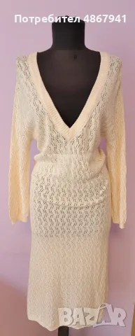 POPIN COLLECTION CARMEN DRESS  Плетена Рокля XL / Oversize - 60% Вискоза 40% Памук