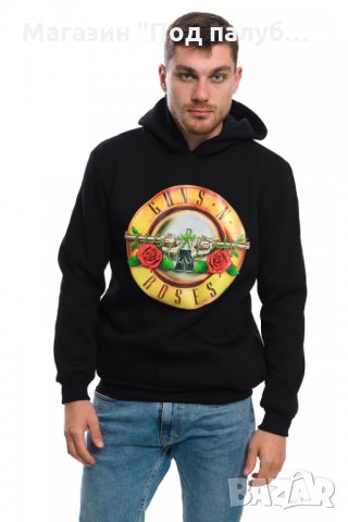 Нов мъжки суичър с логото на музикалната група GUNS N'ROSES, снимка 8 - Суичъри - 27532429