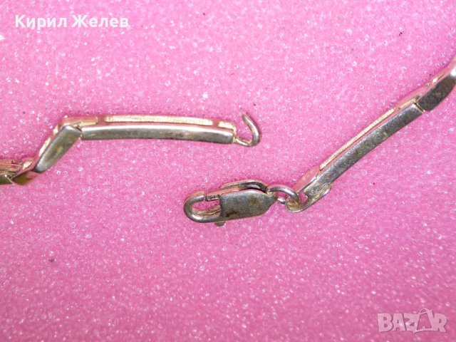 СТИЛНА ВИНТИДЖ АРТ СРЕБЪРНА ГРИВНА СРЕБРО 925 с ЦИКОНИ ЧАСТ от КОМПЛЕКТ 41924, снимка 8 - Гривни - 44394288