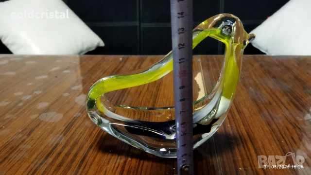 стъклена фигура птица ръчна изработка , снимка 5 - Антикварни и старинни предмети - 50499908